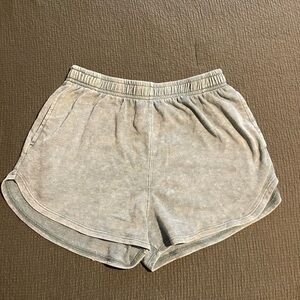 Women’s green sweat shorts